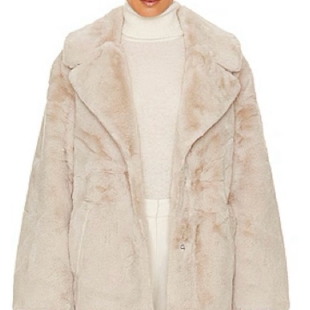 MAJORELLE Soft Beige Teddy Jacket